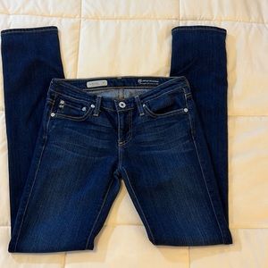 Ag Adriano Goldschmied The Stevie slim straight size 25 R in a dark rinse